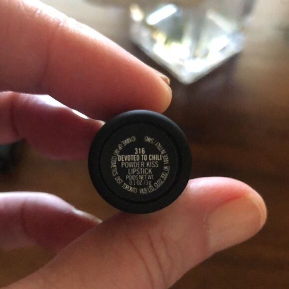 MAC NEW POWDER KISS LIPSTICK BEST SELLER DEVOTED TO CHILI WARM BRICK RED+ Ipsy - Picture 10 of 12